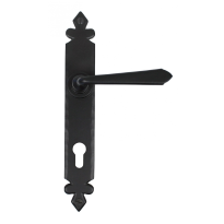 Wardlo deurkruk op schild 273x40mm PC92 smeedijzer zwart