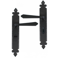 Wardlo deurkruk op schild 273x40mm WC57 smeedijzer zwart