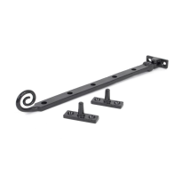 Wardlo raamuitzetter 336mm incl 2 pennen smeedijzer zwart