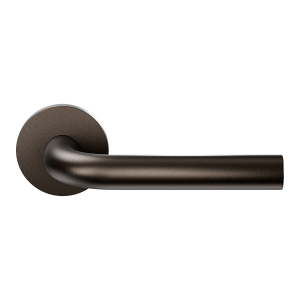 Deurkruk op rozet L-model 19mm Dark blend Rechtswijzend