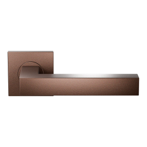 Vierkant Model Deurkruk op rozet Bronze blend 
