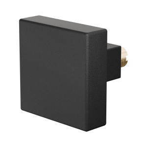GPF8856.61 vierkante knop 53x53x16mm t.b.v. veiligheidsschilden vast Zwart