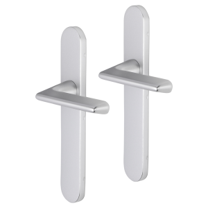 Impresso Bristol deurkruk op schild afgerond 225x41x10mm Aluminium