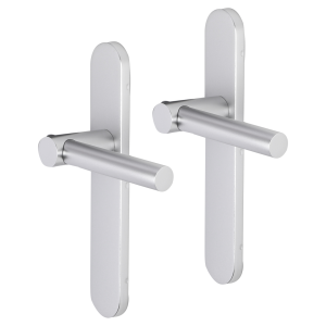 Impresso Dover deurkruk op schild afgerond 225x41x10mm Aluminium