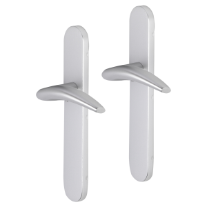 Impresso Windsor deurkruk op schild afgerond 225x41x10mm Aluminium