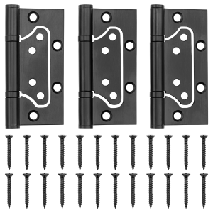 Freesvrije Scharnieren Zwart RVS - Set a 3 stuks - Kos Design - 100x38 mm