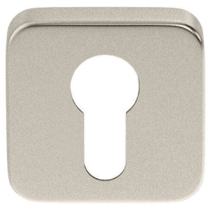 Luxuria Cilinderrozet vierkant recht, mat nikkel PVD, 50x50x8mm