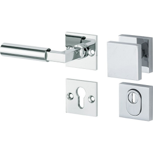 Mi Satori knop/kruk op rozet - SKG Bauhaus glans chroom