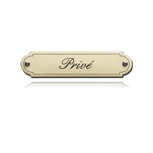 NP-KS-S1-5 TopEmaille crème toilet bordje 'Damestoilet' 80 x 22 mm