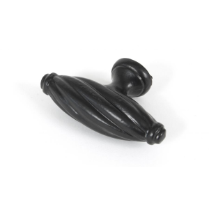 Wardlo meubelknop handle 79mm smeedijzer zwart