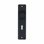 Aluminium binnendeurschild rechthoekig met knop 180x41x6 mm BB56, zwart