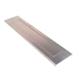 Briefplaat DL binnendraaiend dd 38/42 mm, rechthoekig, Aluminium F1