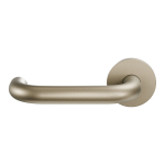 Deurkruk op rozet U-model 19mm gatdeel links Champagne blend