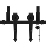 GPF0554.61 dubbel schuifdeursysteem Nuoli zwart 400 cm (2 x 200 cm)