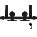 GPF0560.61 dubbel schuifdeursysteem Osa zwart 170 cm