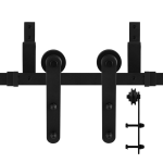 GPF0557.61 dubbel schuifdeursysteem Varsi zwart 220 cm