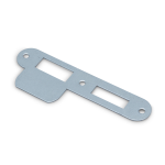 Dulimex RVS sluitplaat ronde hoeken t.b.v. veiligheidsinsteekslot PC72, 196x29x1,2mm