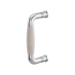 GPF4943.09A deurgreep Ika RVS geborsteld/eiken whitewash gebogen130x60/114mm