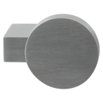 GPF9206.09 RVS mat massief kort verkropte knop rond 69/52x13mm t.b.v. veiligheidsschilden vast