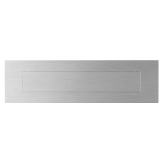 RVS Mat Geborsteld Briefplaat Rechthoekig 350x100x2,5mm Met Naar Binnen Verende Vlakke Klep  GPF9836.09 