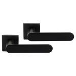 Differnz Eindhoven deurkruk op rozet vierkant 52x10mm Zwart