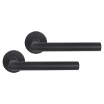 Differnz Essence recht deurkruk op rozet rond 53x10mm Zwart