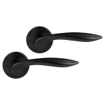 Differnz Groningen deurkruk op rozet rond 53x10mm Zwart