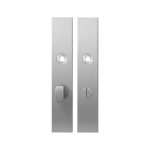 Langschild GPF1100.25 WC63/8 grote knop RVS geborsteld