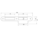 Mauer 338 sluitplaat, afgerond RVS Ls/Rs