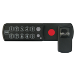 Mauer ESLcam® Classic lockerslot horizontale montage links zwart, maximaal 5 vaste gebruikers