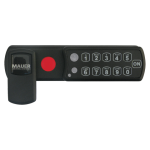 Mauer ESLcam® Classic lockerslot horizontale montage rechts zwart, maximaal 5 vaste gebruikers