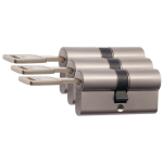 Nemef 142/9 profielcilinder NF4 serie dubbele cilinder 30/30 gelijksluitend per 3