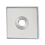 Rozet GPF1100.42L 50x50x8mm RVS gepolijst linksdraaiend