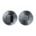 Toiletgarnituur GPF0910.00P1 50x8mm stift 8mm PVD Antraciet Grote Knop
