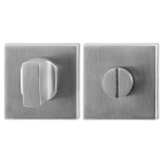 Toiletgarnituur GPF0910.02 50x50x8mm stift 8mm RVS geborsteld grote knop