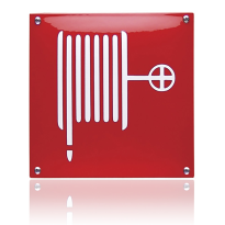 Emaille veiligheidsbord pictogram 'Brandhaspel' vierkant
