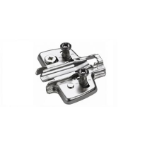 Hettich kruismontageplaat met vooraf gemonteerde euroschroeven staal vernikkeld 5x12mm