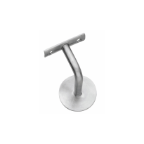 Intersteel Leuninghouder gebogen hol zadel RVS matgeborsteld, 80x60x81mm