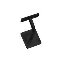 Intersteel Leuninghouder gebogen vierkant hol zwart, 85,5x65x60mm