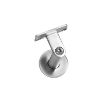Intersteel Leuninghouder zwaar met hol zadel RVS matgeborsteld, 67x59x79mm