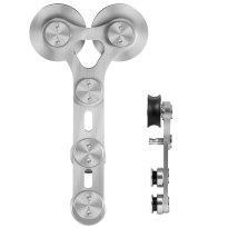 GPF0517.09 enkele schuifdeurhanger Pyramidi RVS