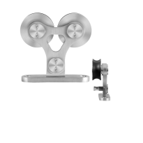 GPF0516.09 enkele schuifdeurhanger Twin RVS