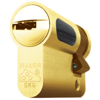 Mauer profielcilinder, New Wave 4 serie, halve cilinder, messing