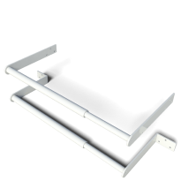 SecuBar valraambeveiliging wit, 600-900 mm, op de dag montage