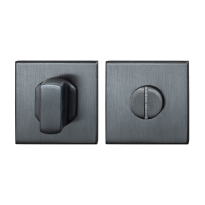 Toiletgarnituur GPF0910.02P1 50x50x8mm Stift 8mm PVD Antraciet Grote Knop