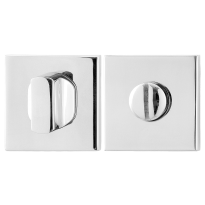 Toiletgarnituur GPF0910.42 50x50x8mm stift 8mm RVS gepolijst grote knop