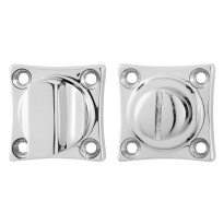 Toiletgarnituur GPF0910.49 38x38x5mm stift 8mm RVS gepolijst grote knop
