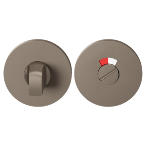 GPF0903VRA3 Mocca Blend toiletgarnituur rond 53x6mm stift 8mm met rood/wit indicator