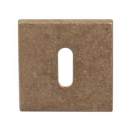 1291/B sleutelrozet 50x50x6mm messing getrommeld