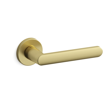 1301 Zante deurkruk op rozet, satinmessing